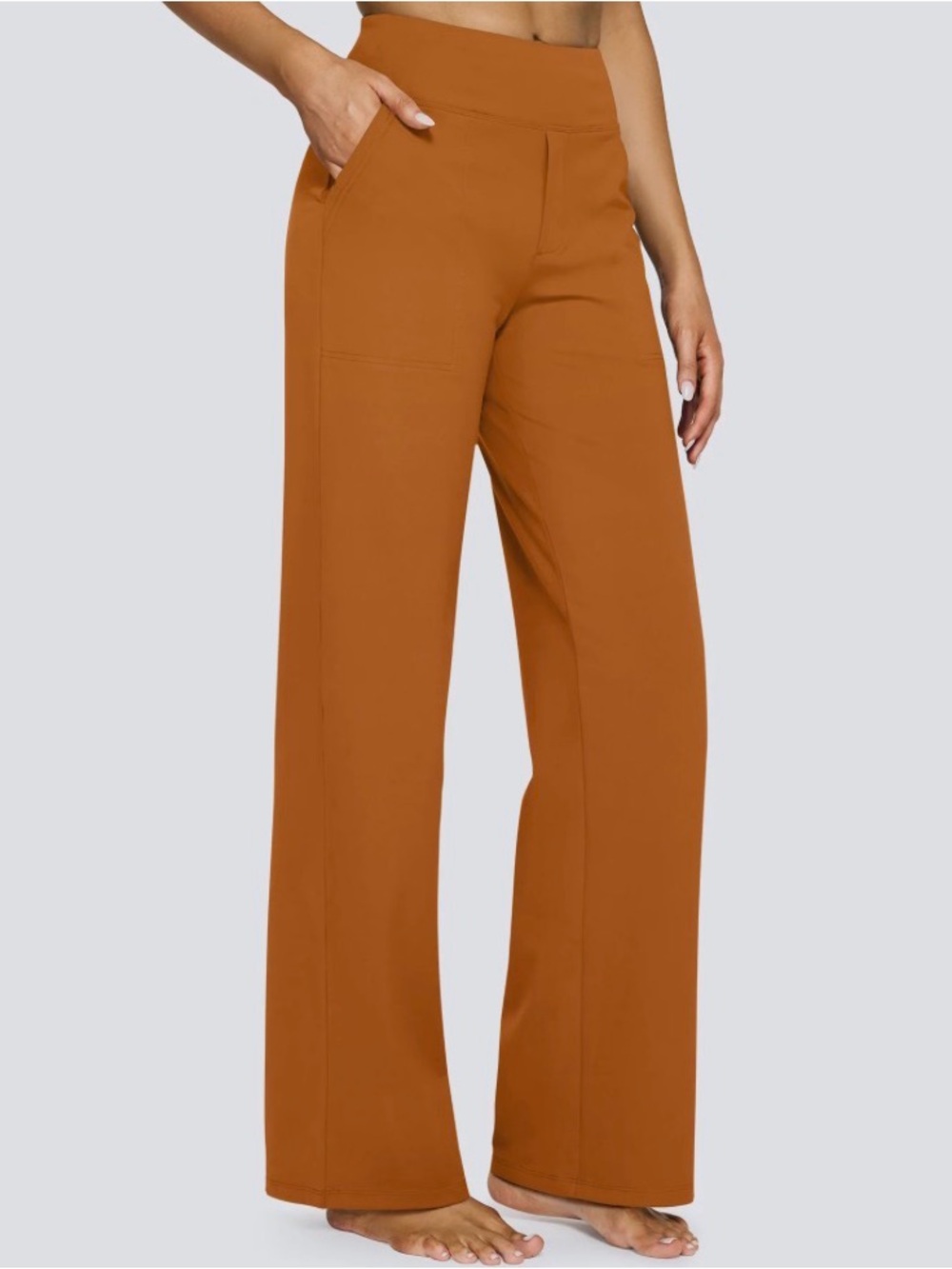 G4Free Ever Going Loose High Waist Business Casual Pants Women's XL  Brown Sugar